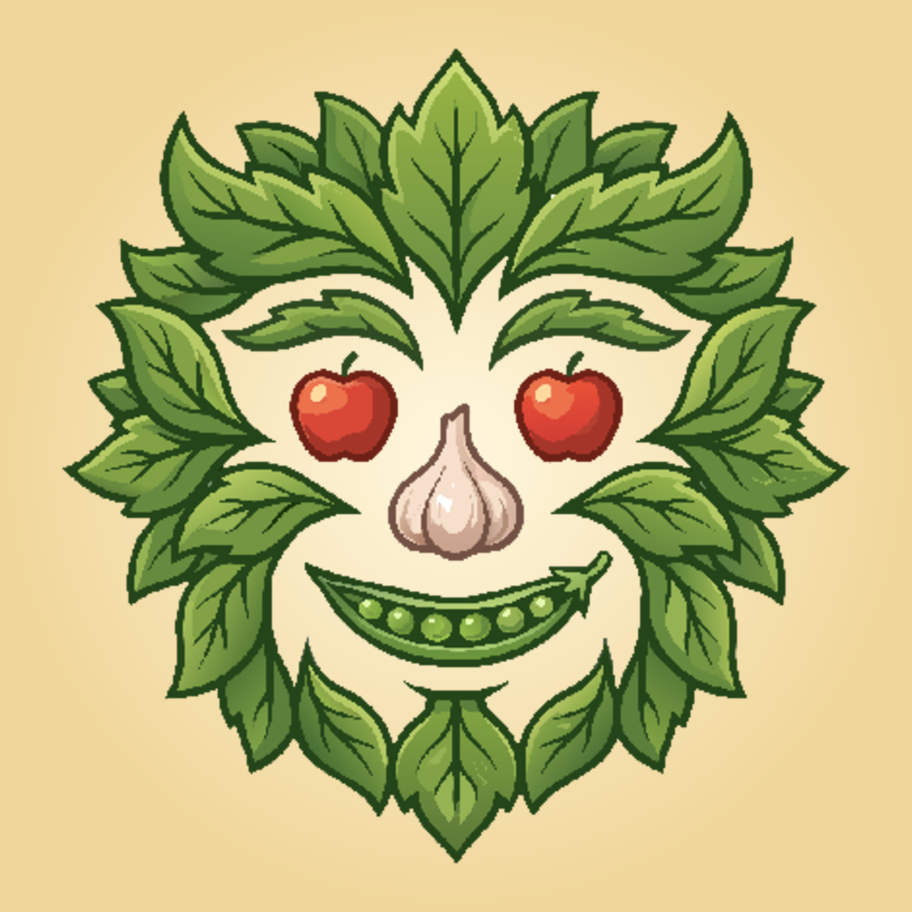 Verdomatic vegetable-face app icon